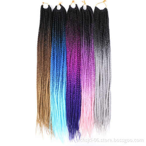 Wholesale Price Box Braids Crochet Twist Synthetic Hair For Women
